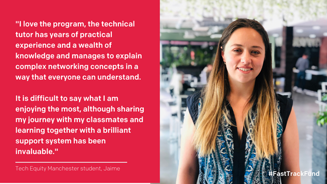 Image of Jaime with her quote to the left: 