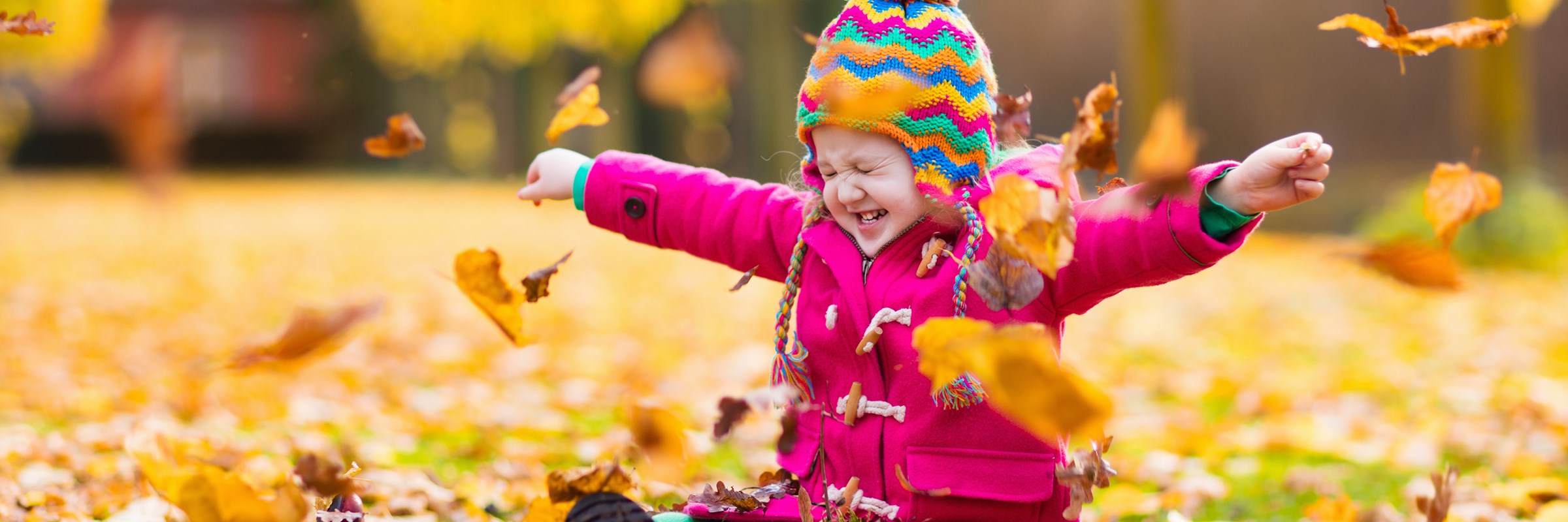 Girl in leaves