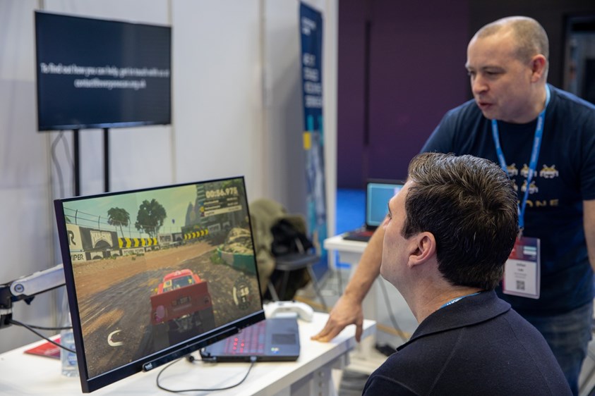 An image of Andy playing a game