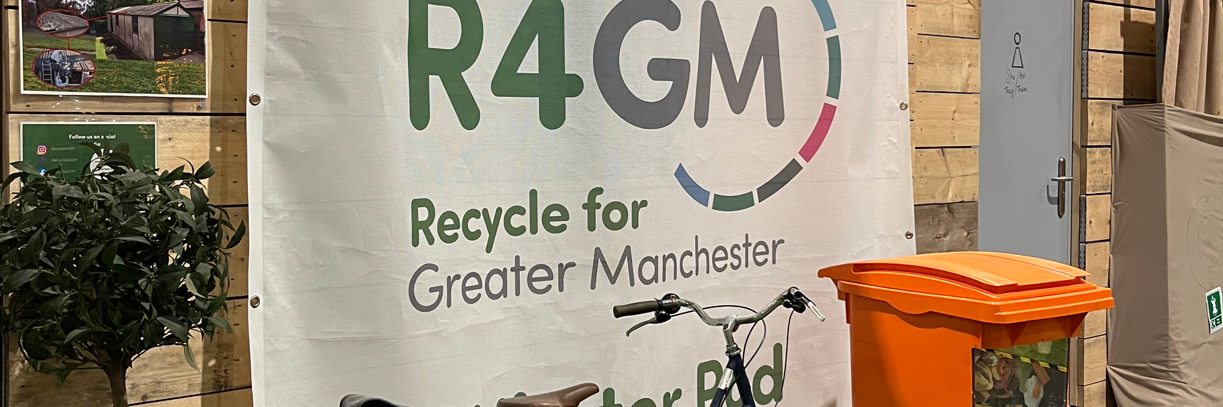 banner reading R4GM Recycle for Greater Manchester