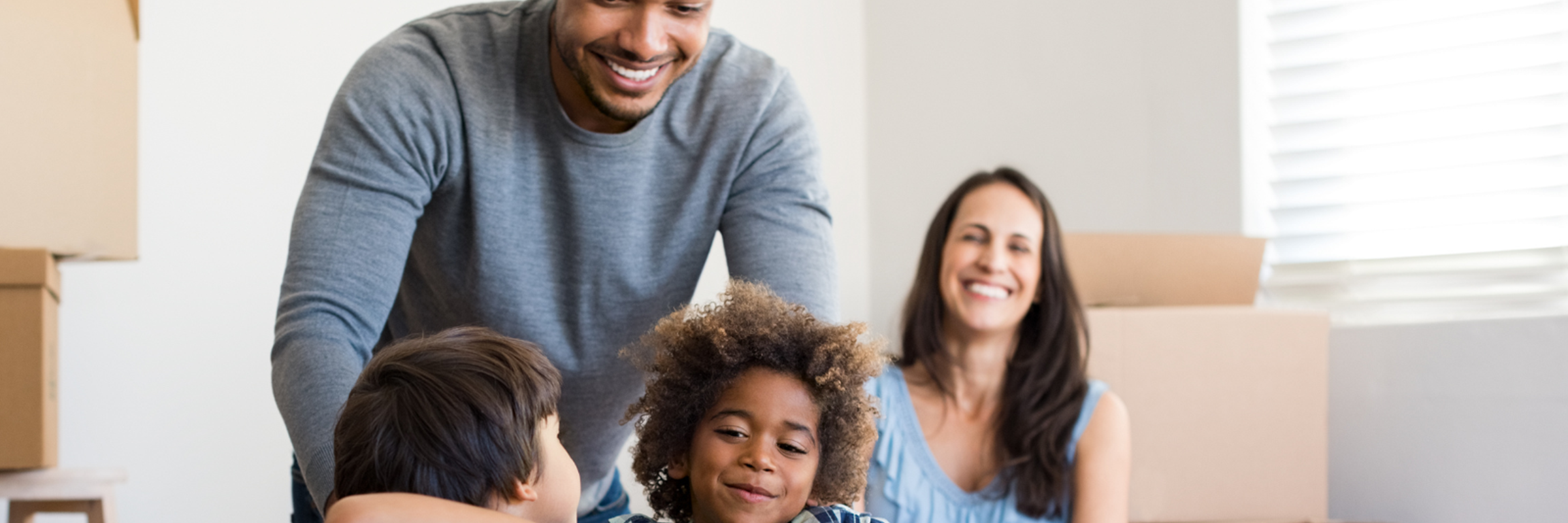 Family playing with children