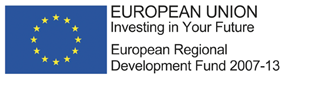 European Union flag next to text - European Union Investing in Your Future, Europen Regional Development Fund 2007-13