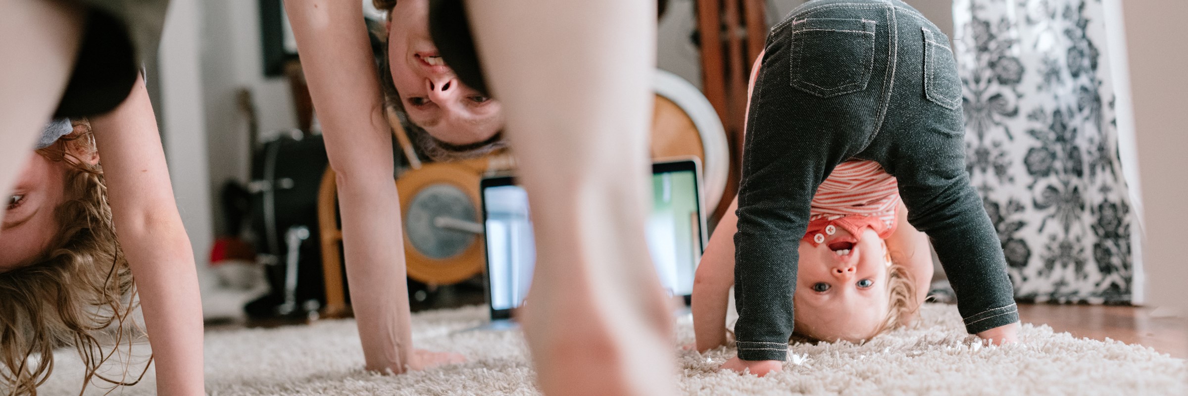 Girl doing handstand