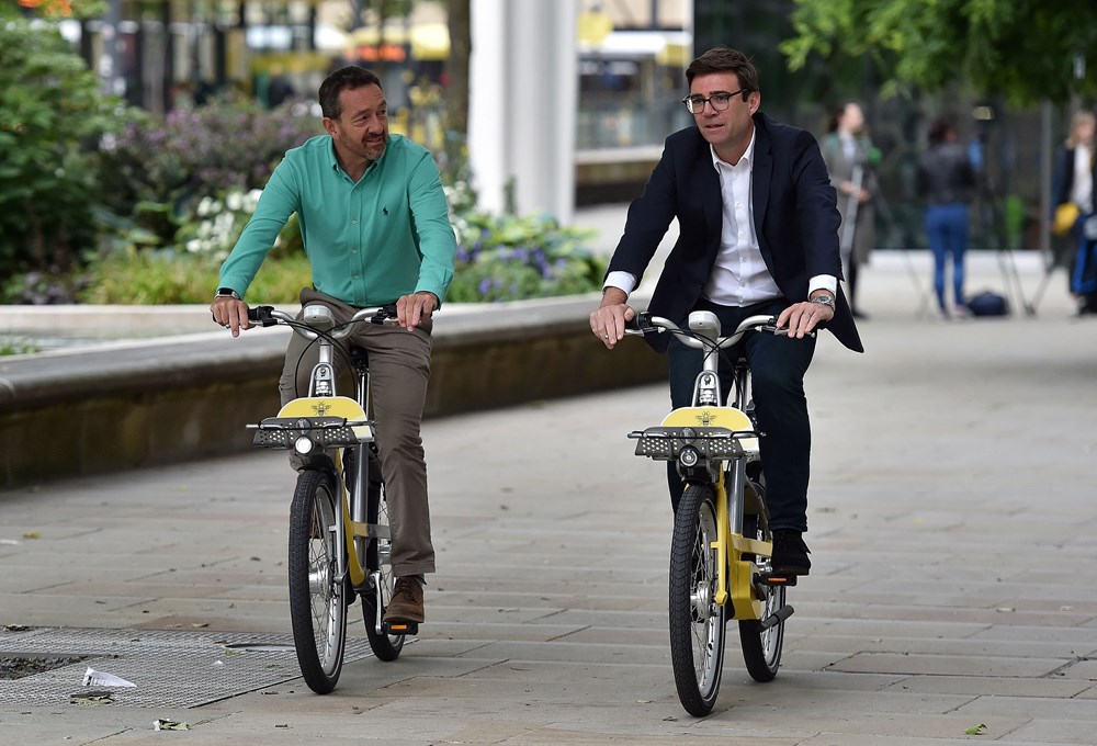 Andy Burnham cycling