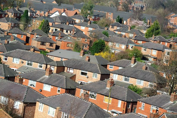 Photo of a Greater Manchester housing estate rooftops