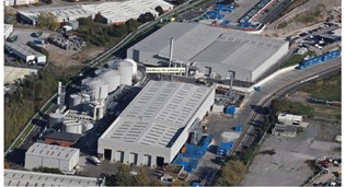 An aerial view of the Mechanical Treatment and Reception Facilities at Bredbury.