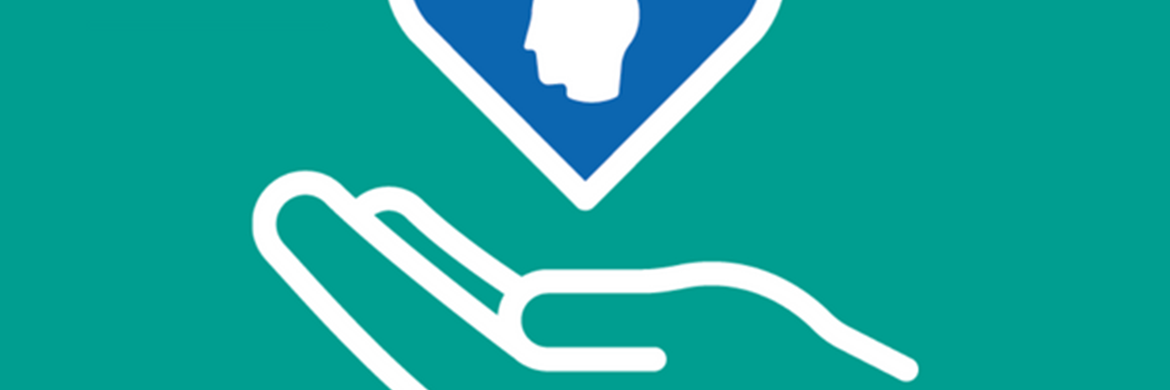 Graphic of a hand holding a heart with a brain symbol inside