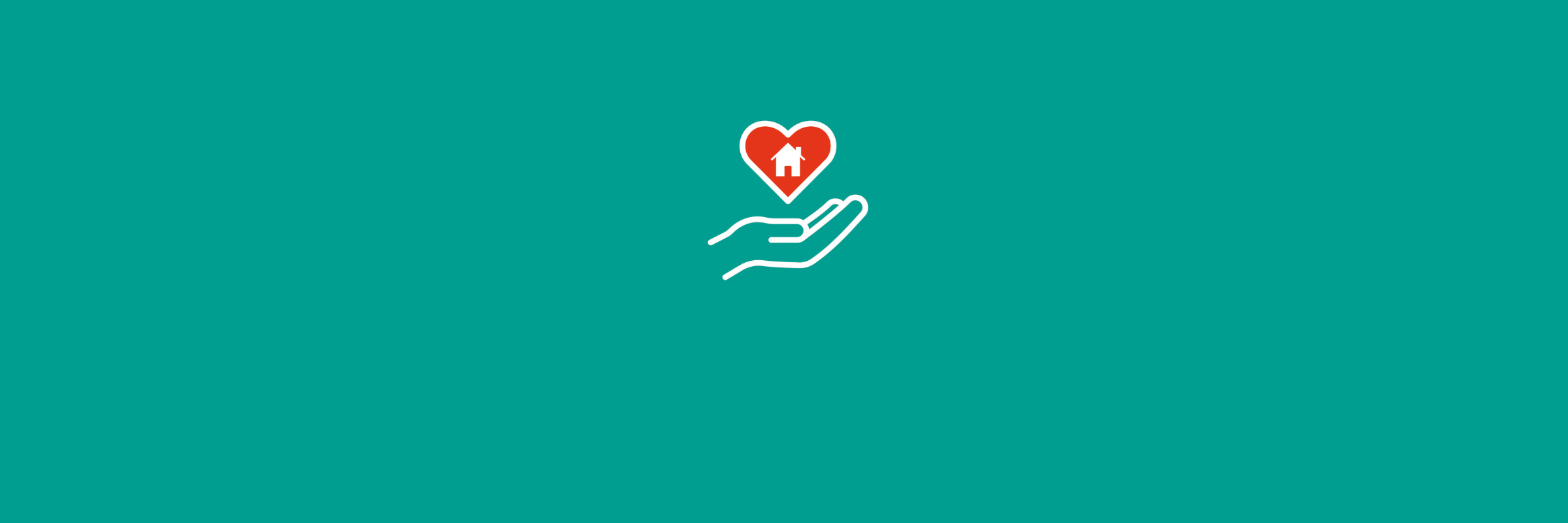 Graphic of a hand holding a heart with a house inside