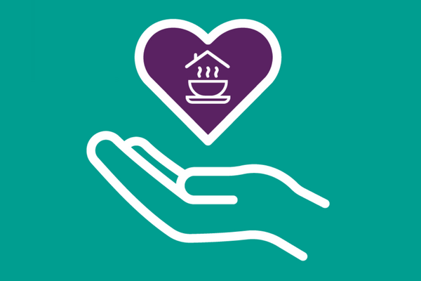Graphic of a hand holding a heart with a hot drink inside