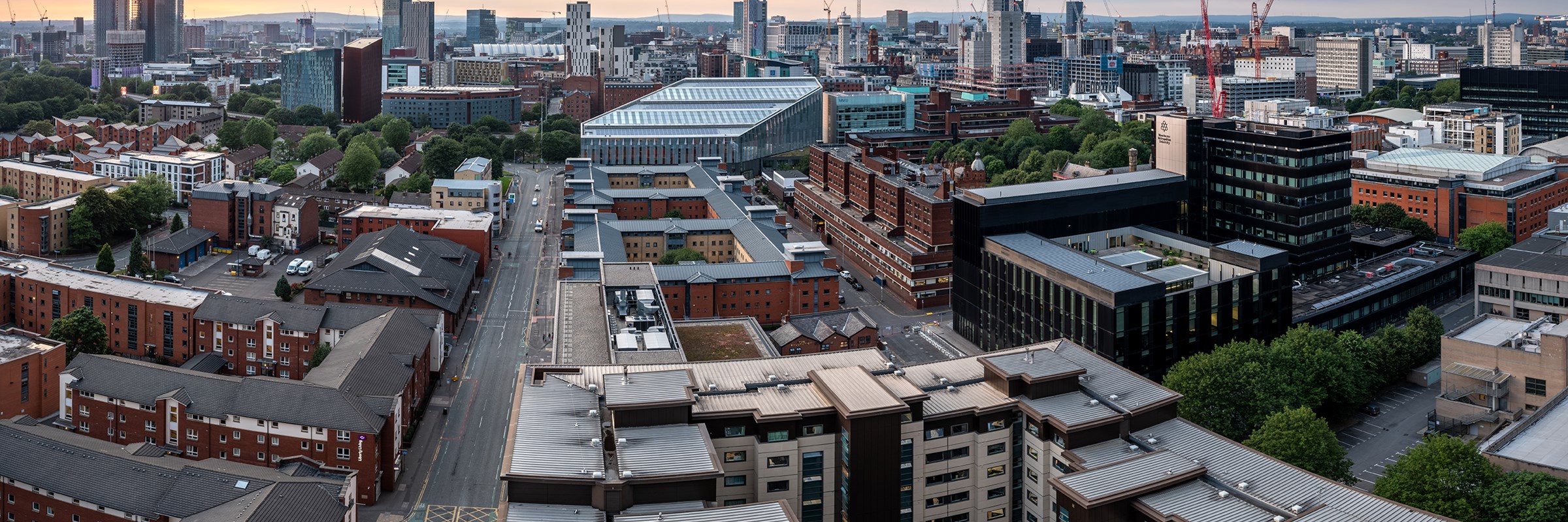 Manchester city centre landscape