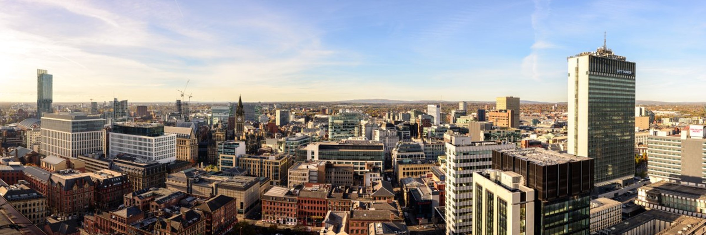 Manchester city centre skyline