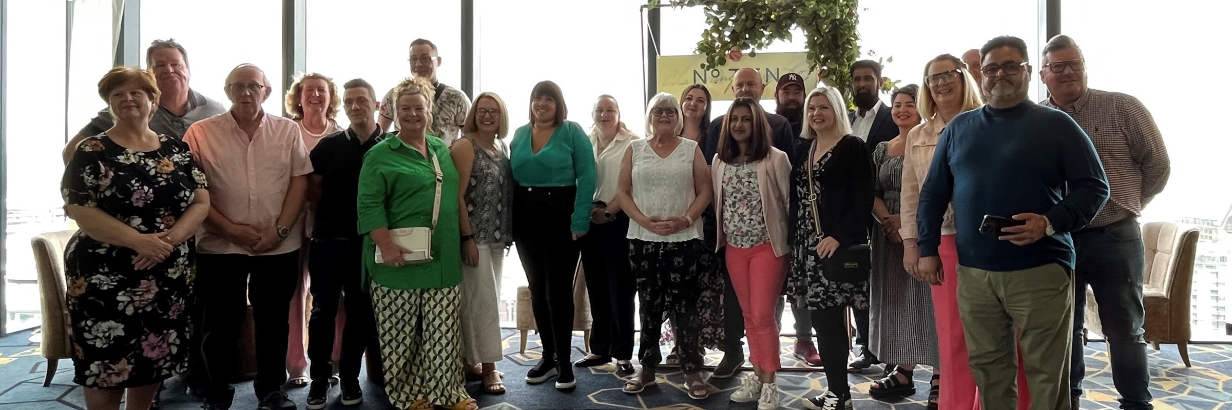 Group shot of foster carers at Cloud 23