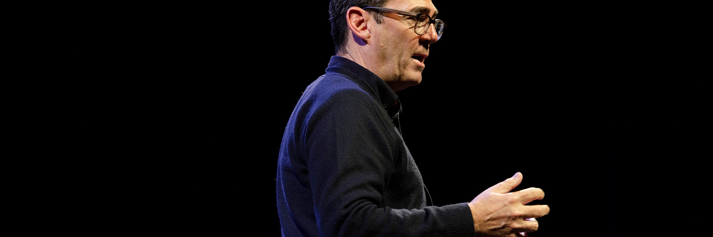 Andy Burnham, Mayor of Greater Manchester, speaking at the Green Summit in 2022