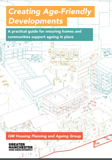 Front cover if the 'Creating Age-Friendly Developments' guide