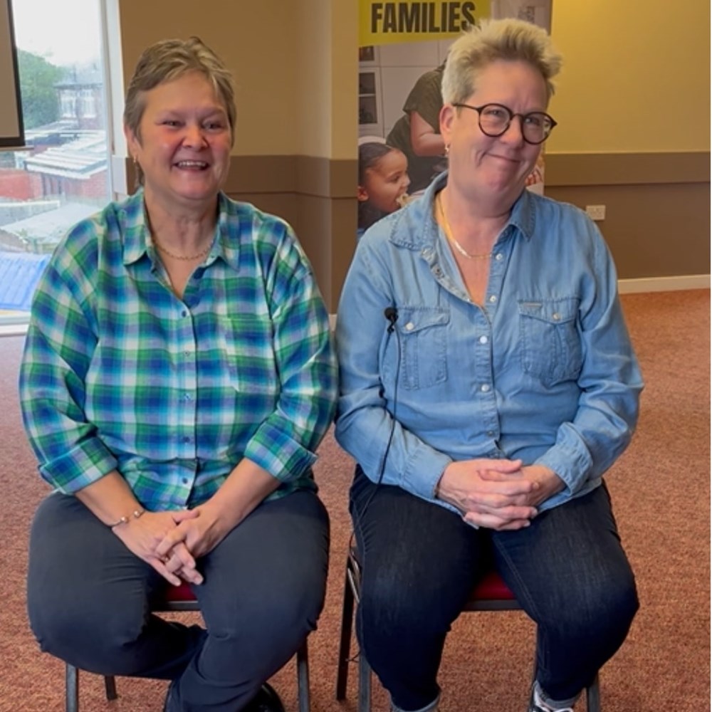Karen (left) and Gaynor Minton-Westhead who have fostered with Tameside Council for more than 20-years
